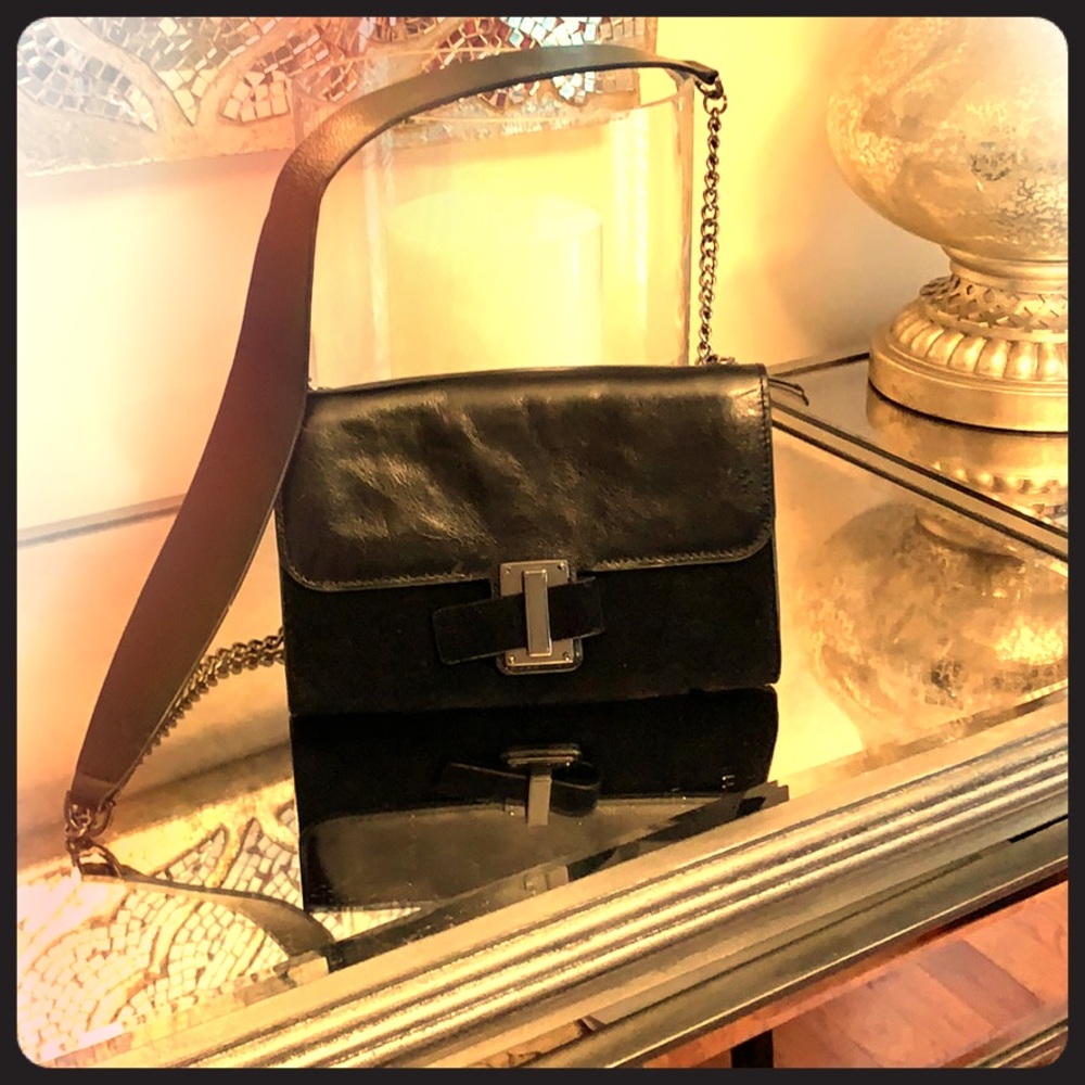 Crossbody leather and Suede bag